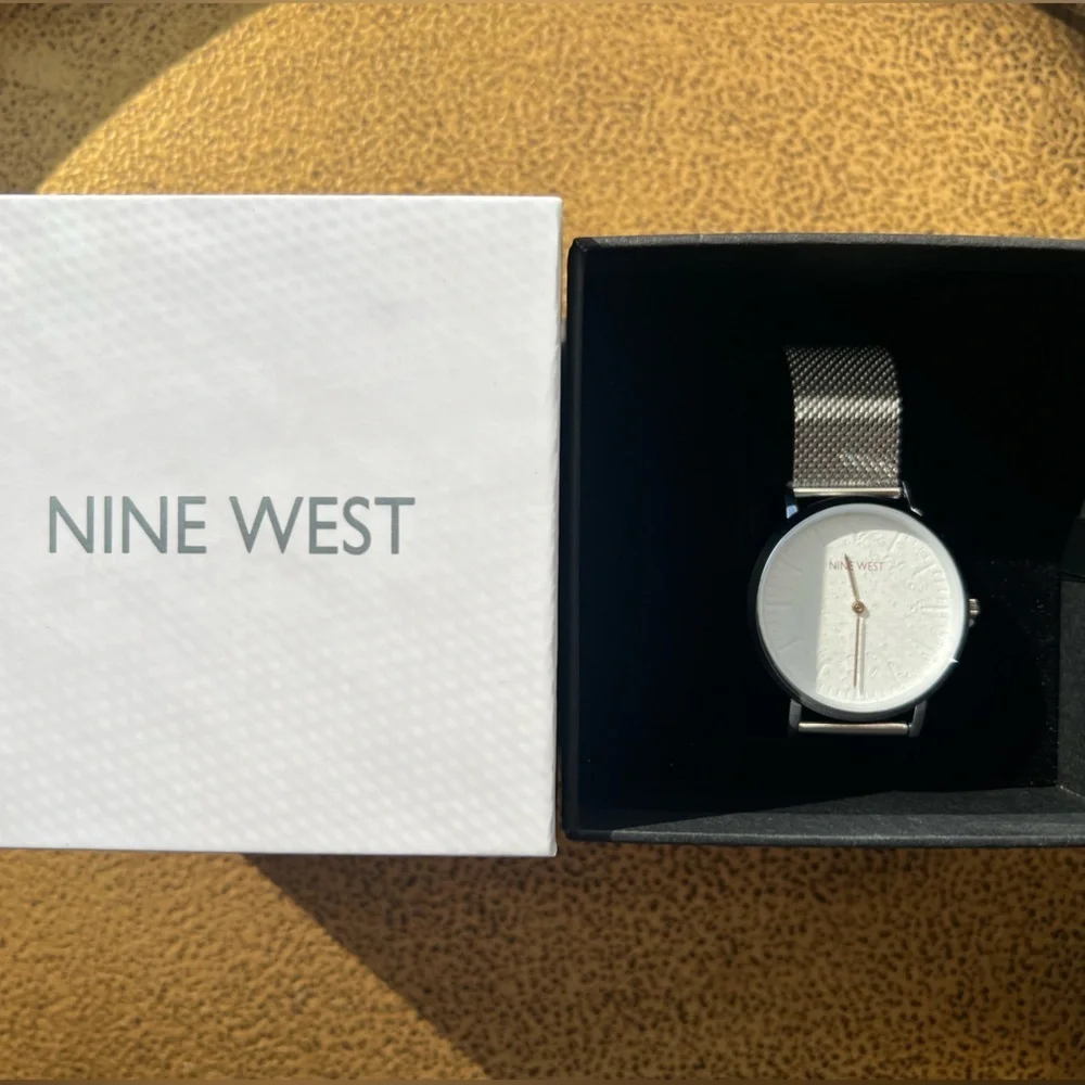 Nine West Liana Watch New In Box Adjustable Mesh Band Women